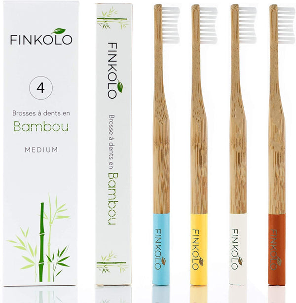 Brosses à Dents en Bambou | Pack de 4